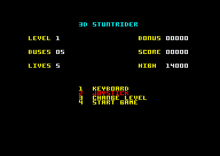 Amstrad CPC, 3D Stuntrider