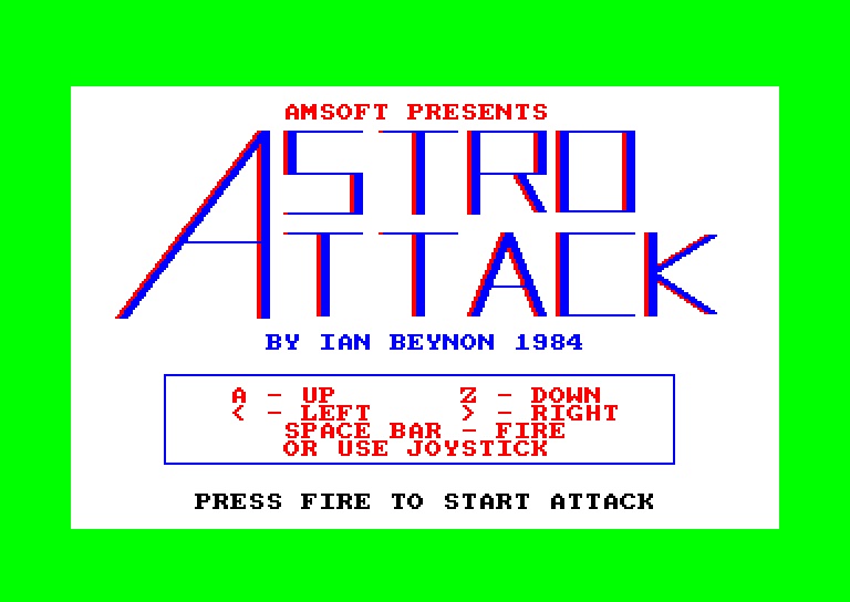 Amstrad CPC, Astro Attack