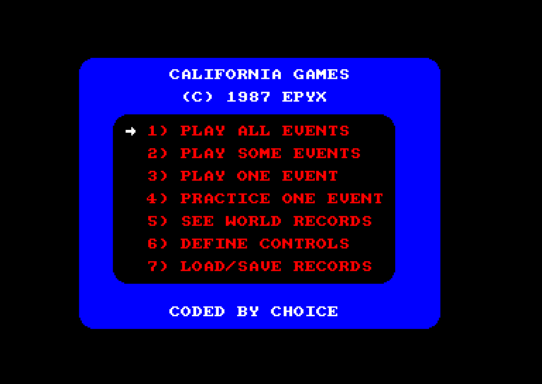 Amstrad CPC, California Games