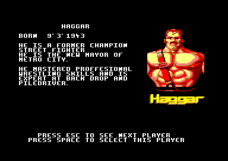 Amstrad CPC, Final Fight