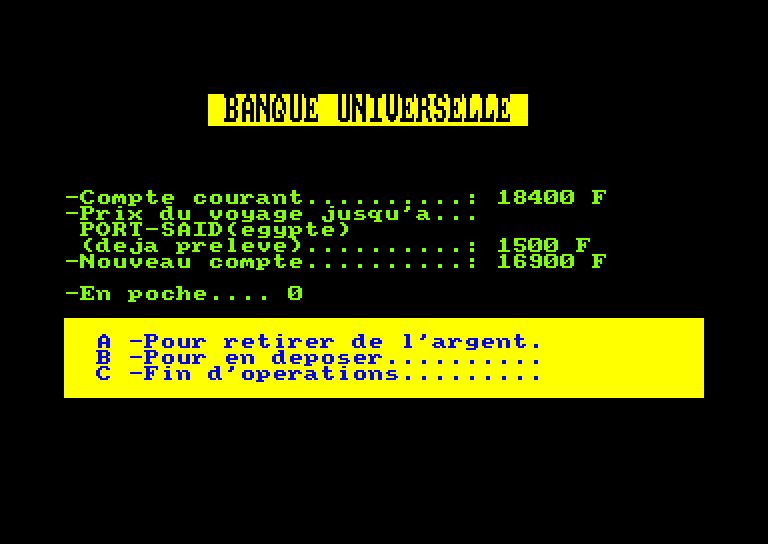 Amstrad CPC, Le Tour Du Monde En 80 Jours