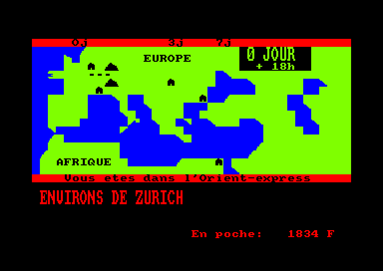 Le Tour Du Monde En 80 Jours, Amstrad CPC