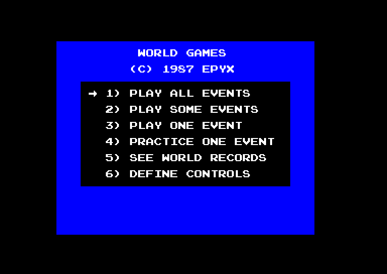 Amstrad CPC, World Games