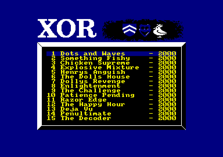 Amstrad CPC, Xor